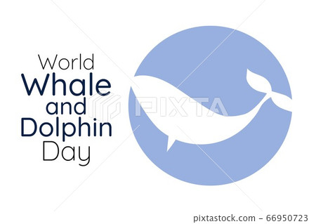 World Whale and Dolphin Day. Holiday concept. Template for background, banner, card, poster with World Whale and Dolphin Day. Holiday concept. Template for background, banner, card, poster with 66950723