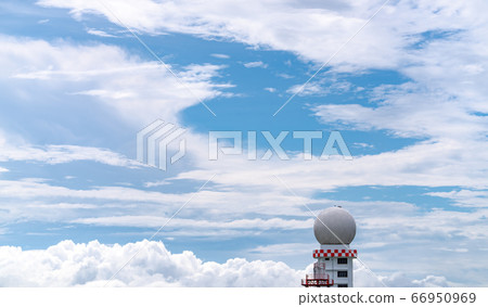 Weather observations radar dome station against 66950969