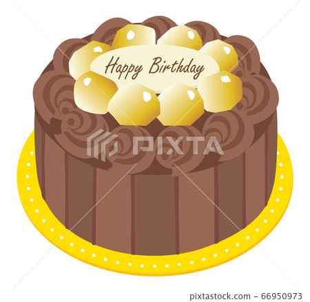 Chocolate marron birthday cake Chocolate marron birthday cake 66950973