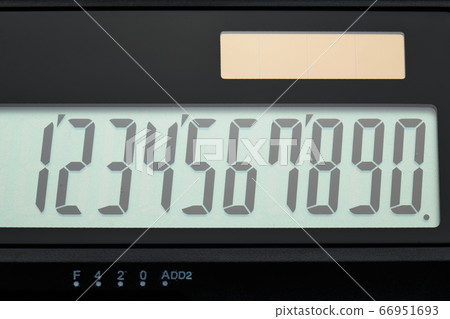 business office desk closeup - digital display of 66951693
