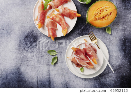 sweet melon and ham sweet melon and ham 66952113