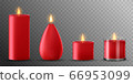 Red wax romantic candles 66953099