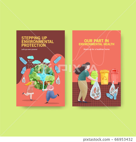 Ebook template design for World Environment 66953432