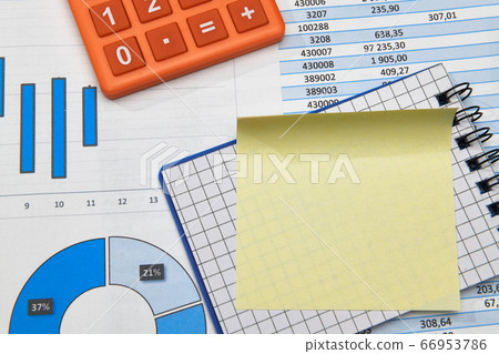 business office desk closeup - financial reports, business office desk closeup - financial reports, 66953786