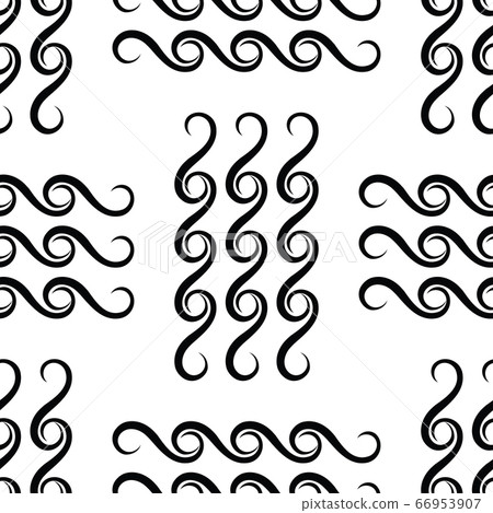 Wave seamless vector pattern or monochrome modern Wave seamless vector pattern or monochrome modern 66953907