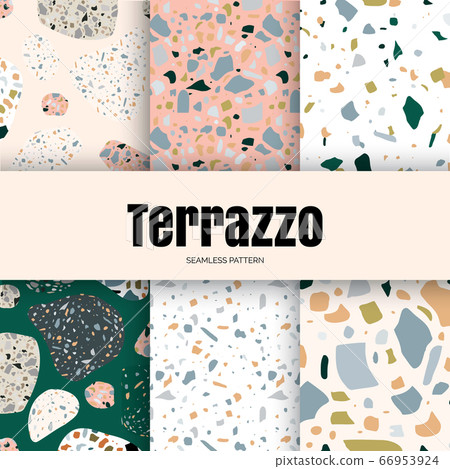 Terrazzo Vector Seamless Pattern, Stone Flooring, Terrazzo Vector Seamless Pattern, Stone Flooring, 66953924