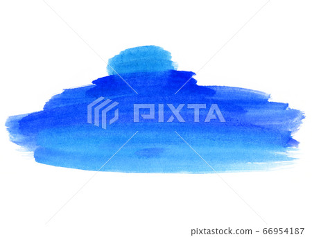 Bright blue abstract watercolor shape Bright blue abstract watercolor shape 66954187