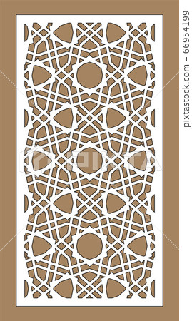 Lazer cut vector panel. Cnc decor pattern, jali design, interior partition. Islamic,arabic lazer cutting 66954199