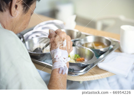 Senior elder asian patient woman in hospital Senior elder asian patient woman in hospital 66954226