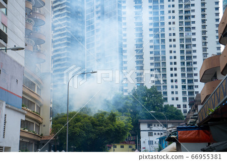 Disinfection of the room. A lot of smoke etching Disinfection of the room. A lot of smoke etching 66955381