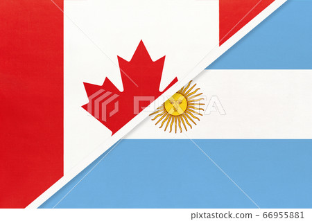 Canada and Argentina, symbol of national flags Canada and Argentina, symbol of national flags 66955881