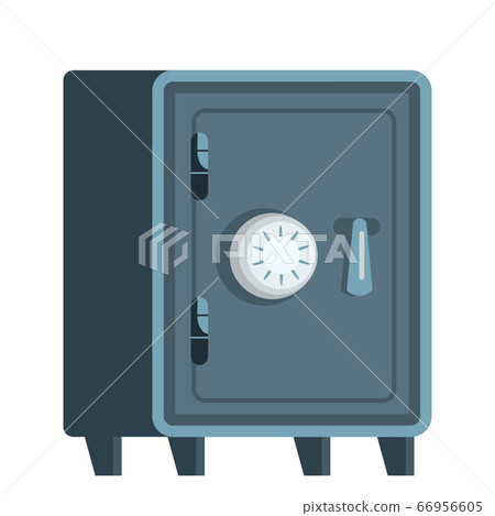 Metal safe box flat vector illustration Metal safe box flat vector illustration 66956605