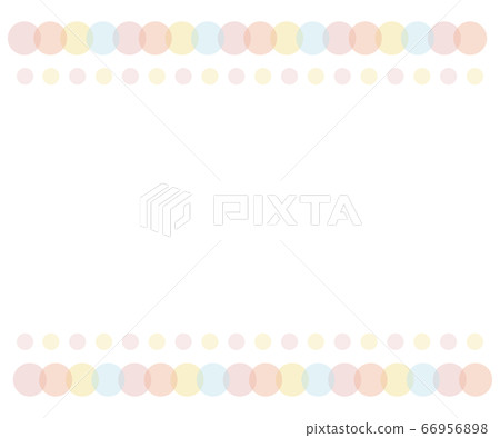 Background with round lines at the top and bottom / cute / simple 66956898