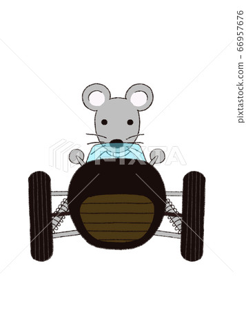 Mouse & Racing Car Black - Stock Illustration [66957676] - PIXTA