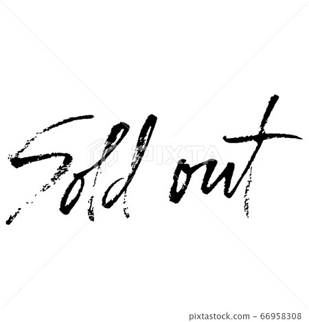 Sold Out. Modern dry brush lettering. Vector illustration. 66958308