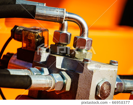 Pipe system of hydraulic valves in agricultural 66958377