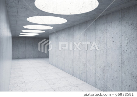 blank concrete space interior, 3d rendering blank concrete space interior, 3d rendering 66958591