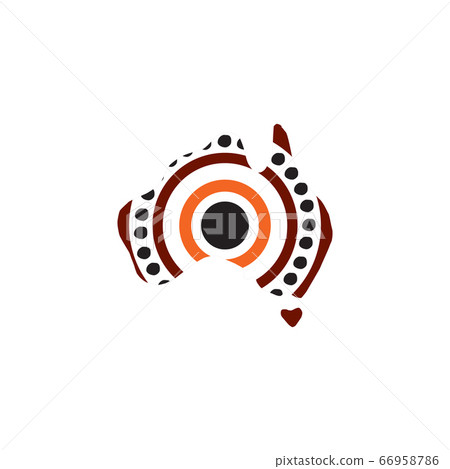 Aboriginal art dots painting with using Australian Aboriginal art dots painting with using Australian 66958786