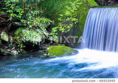 Fresh green Bucheon Valley Oyama Dam and mountain stream Mannen no Mori [Isahaya, Nagasaki] 66958949