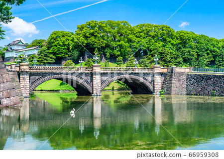 Tokyo Imperial Palace Gaijin Bridge (Mae gate stone bridge) 66959308
