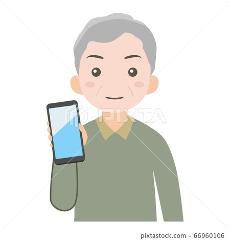 A man showing a smartphone 66960106