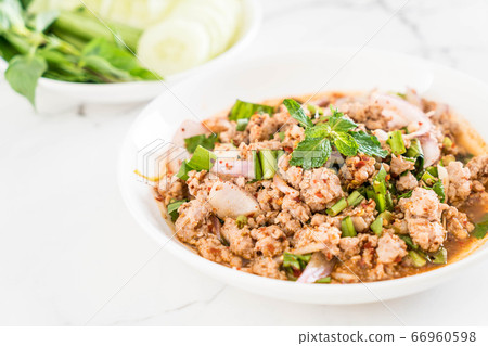 spicy mince pork (Larb - Traditional Thai Food) 66960598