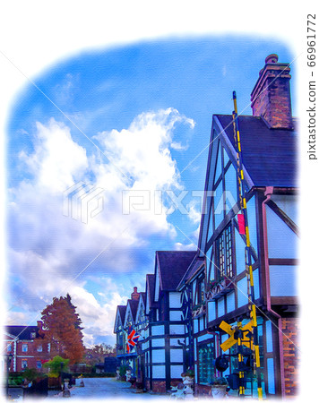 Theme park scenery [Illustration material] 66961772