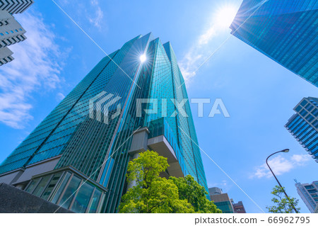 Tokyo cityscape in Japan, overlooking the skyscrapers in front of Roppongi 1-chome station 66962795