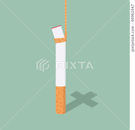 Cigarette cross shadow with rope concept 66962847
