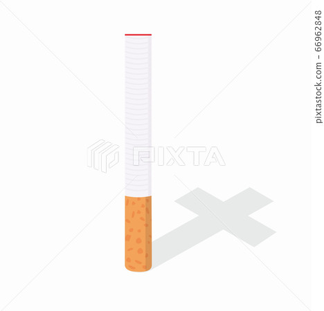 Cigarette with cross shadow vector isolate Cigarette with cross shadow vector isolate 66962848