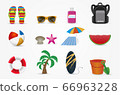 set of summer icons	 66963228