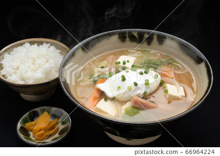 Okinawa cuisine Uchina miso soup set meal 66964224