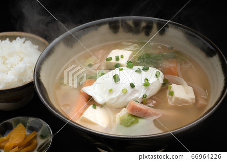 Okinawa cuisine Uchina miso soup set meal 66964226