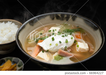 Okinawa cuisine Uchina miso soup set meal 66964227