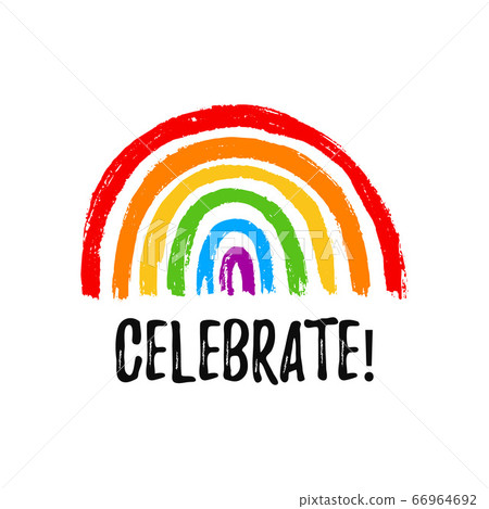 Celebrate. Hand draw LGBT pride Celebrate. Hand draw LGBT pride 66964692