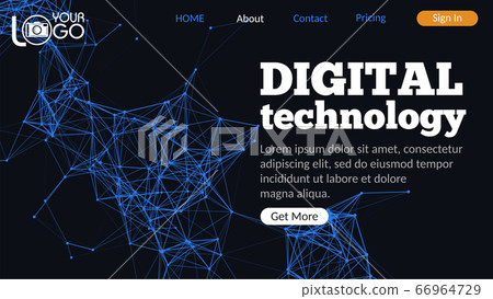 Colorful abstract landing page with plexus Colorful abstract landing page with plexus 66964729