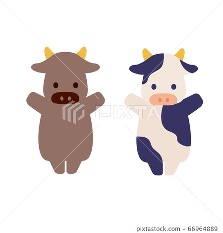 2021 zodiac illustration of cute ox 2021 zodiac illustration of cute ox 66964889