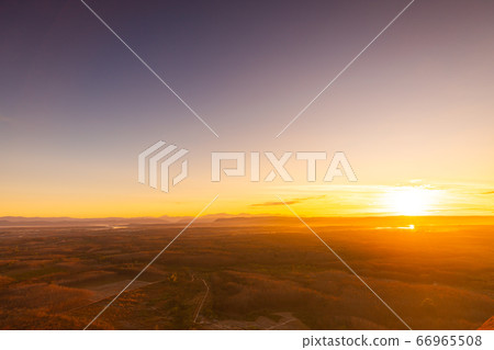 Beautiful sunrise at Three Rock Whale of Phu Sing 66965508
