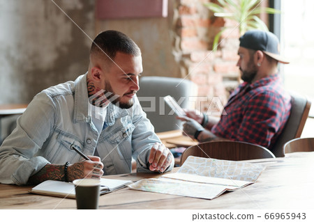 Choosing places on paper map Choosing places on paper map 66965943