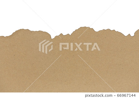 Isolated Brown Burned Paper Pattern on White 66967144