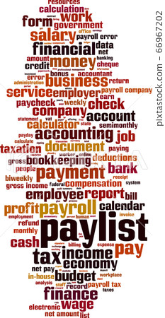 Paylist word cloud Paylist word cloud 66967202