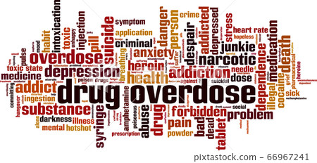 Drug overdose word cloud Drug overdose word cloud 66967241
