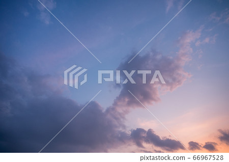 Cloudy and blue sky in evening 66967528