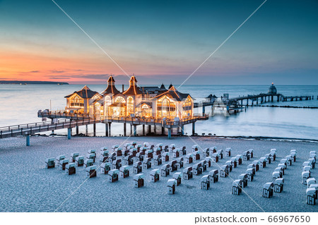 Sellin Pier at twilight, Baltic Sea, Germany 66967650
