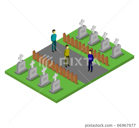 isometric cemetery 66967877