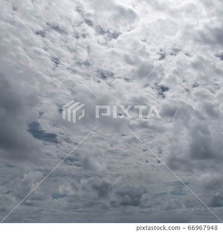 Sky with gray cumulus clouds. 66967948