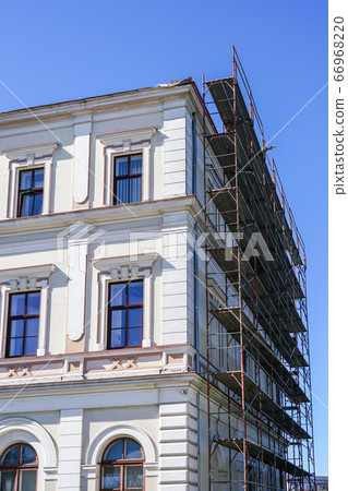 restoration and painting of the facade of a restoration and painting of the facade of a 66968220