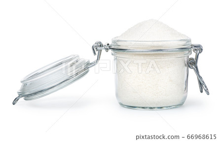 Sugar in glass jar Sugar in glass jar 66968615