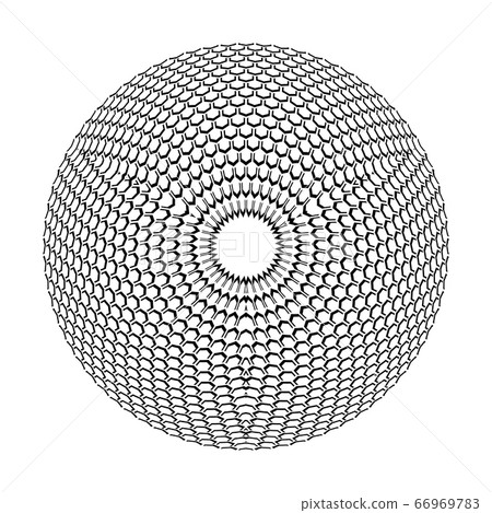 Abstract geometric circle pattern. 3D illusion. Abstract geometric circle pattern. 3D illusion. 66969783