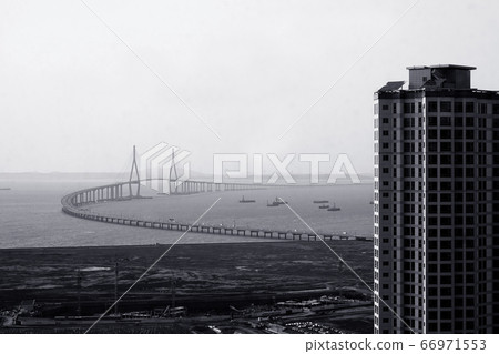 Sea and New Town Construction Sea and New Town Construction 66971553